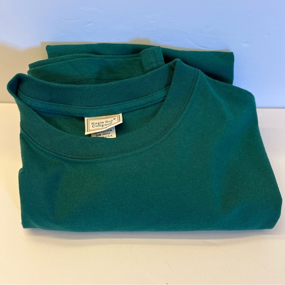 Bugle Boy Men’s Vintage Short Sleeve Green Crewneck Pocket Tee T-shirt L - Picture 8 of 12
